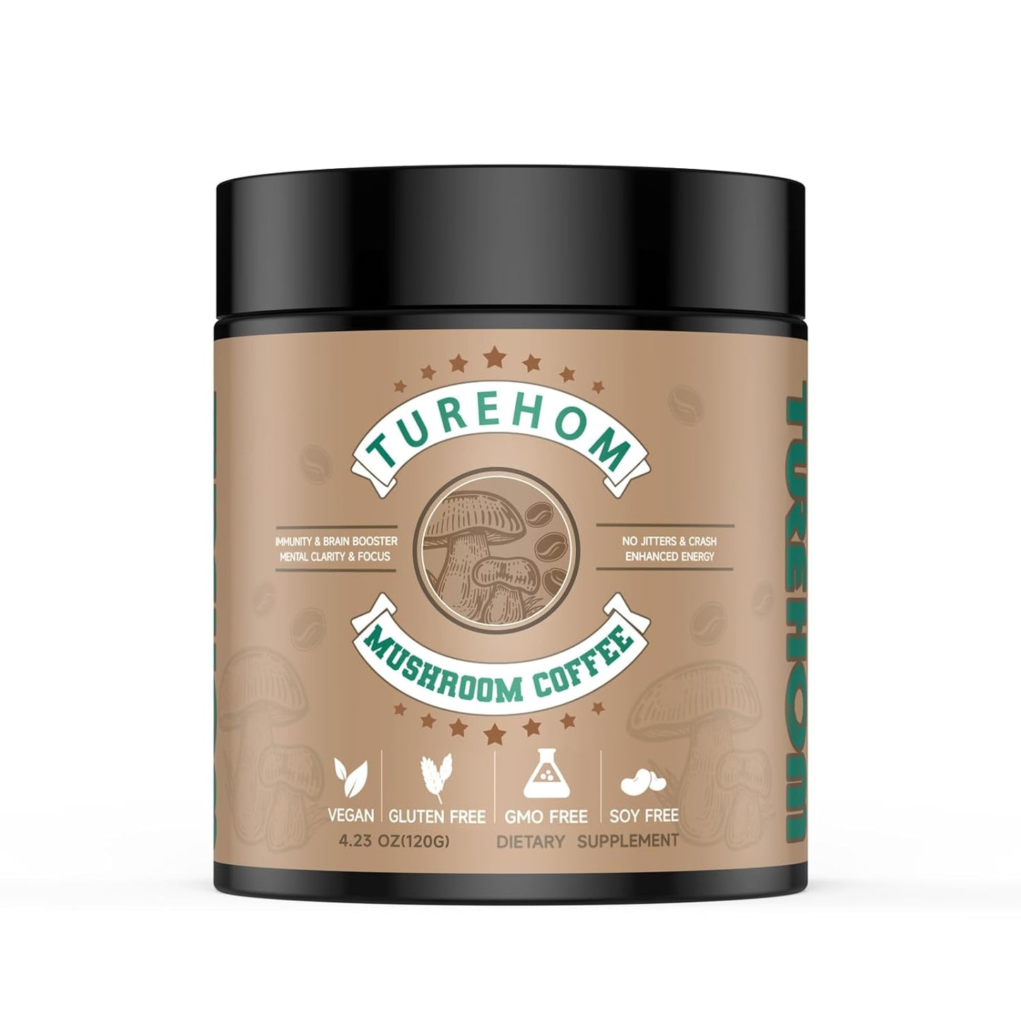 Turehom Mushroom Coffee for Focus & Health