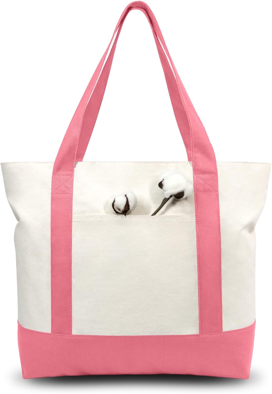 TOPDesign Reusable Grocery Shopping Bags with External Pocket