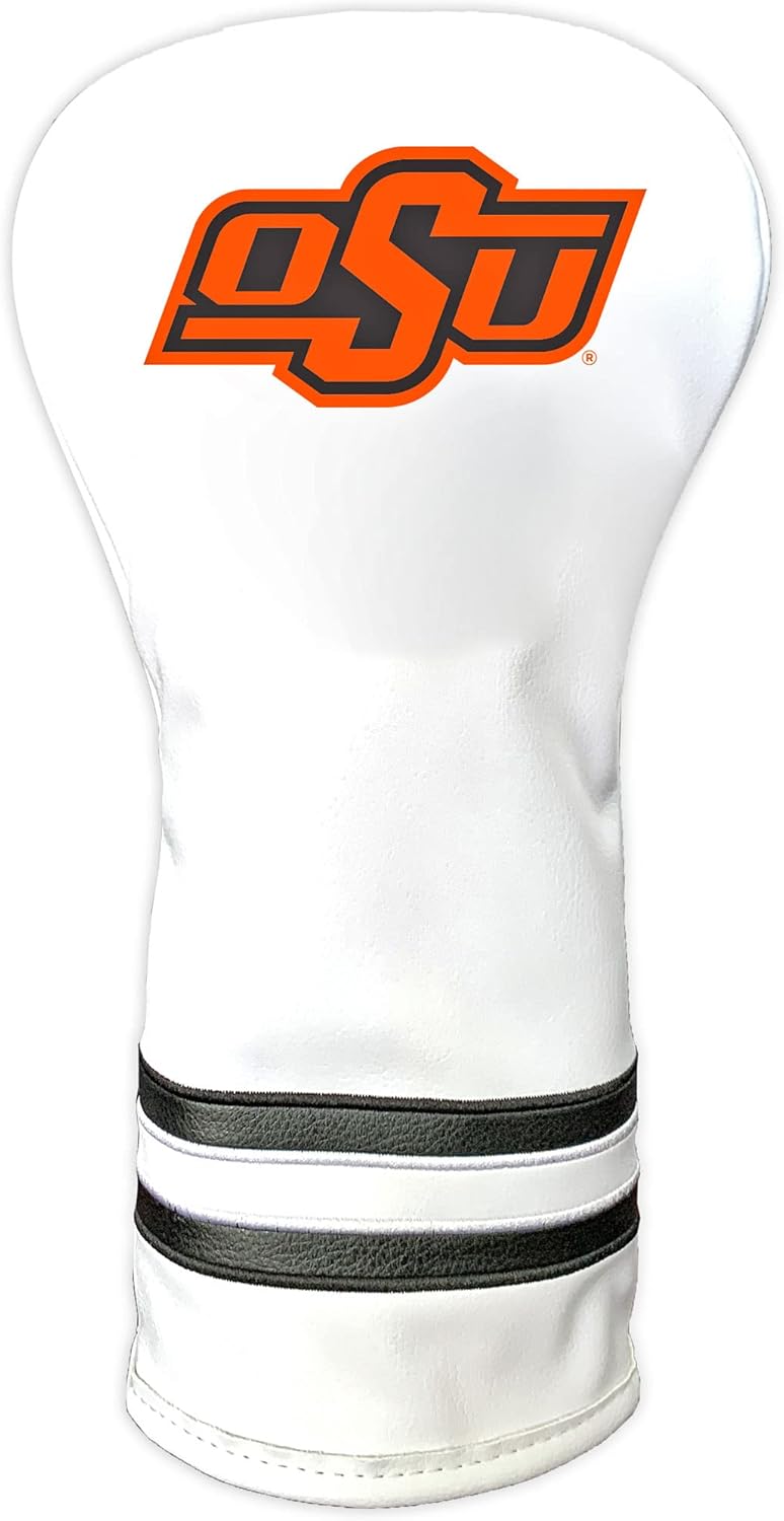 NCAA White Vintage Driver Golf Club Headcover for Team Spirit
