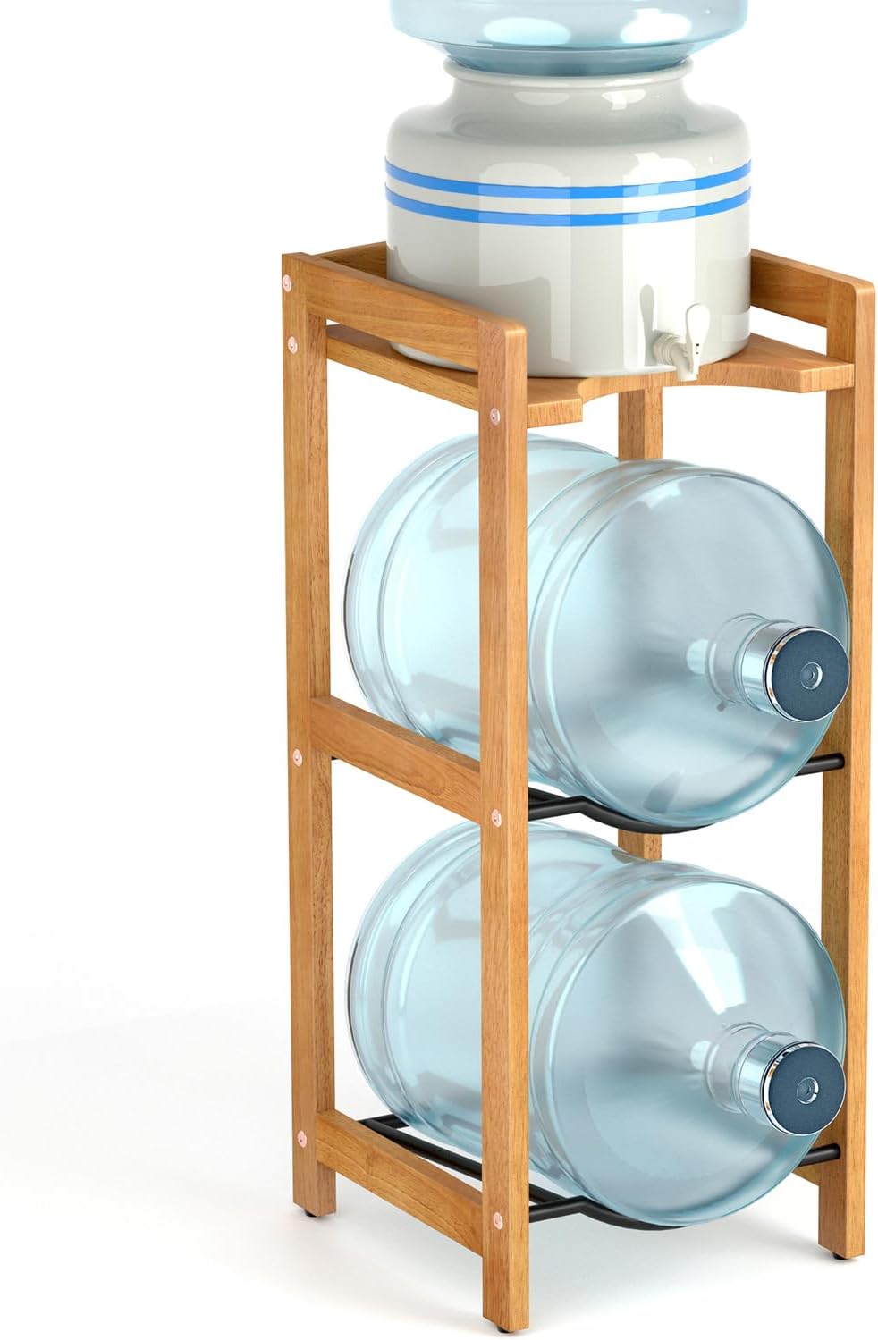 5 Gallon Water Jug Holder by LASIDO - Solid Wood Stand
