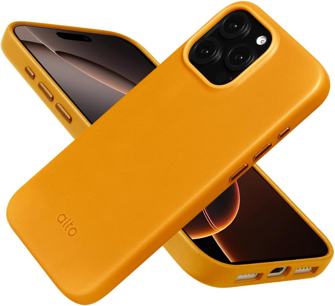 Magnetic Italian Leather Phone Case for iPhone 16 Pro Max 2024