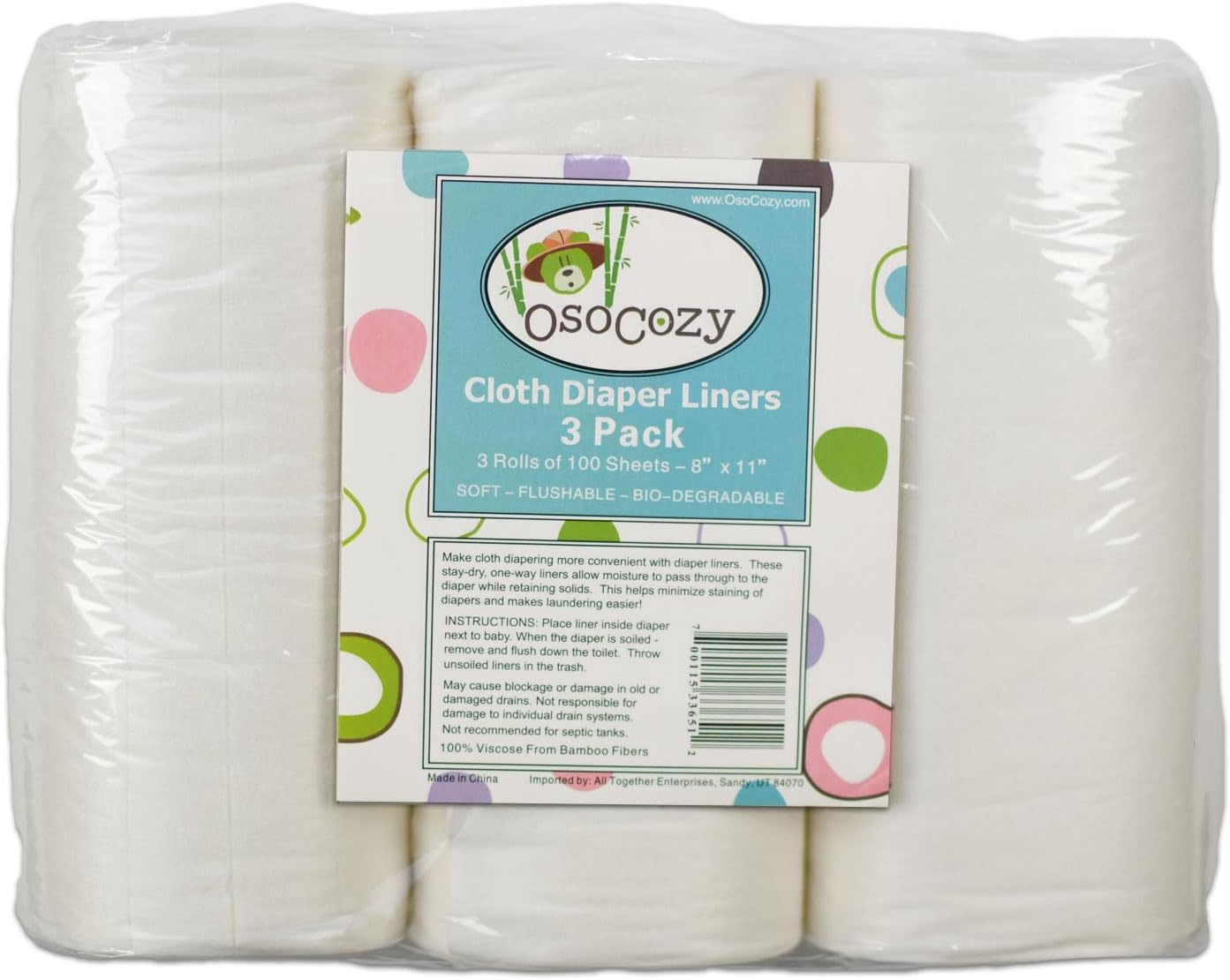 OsoCozy Flushable Diaper Liners - Cloth Diapering Made Easy