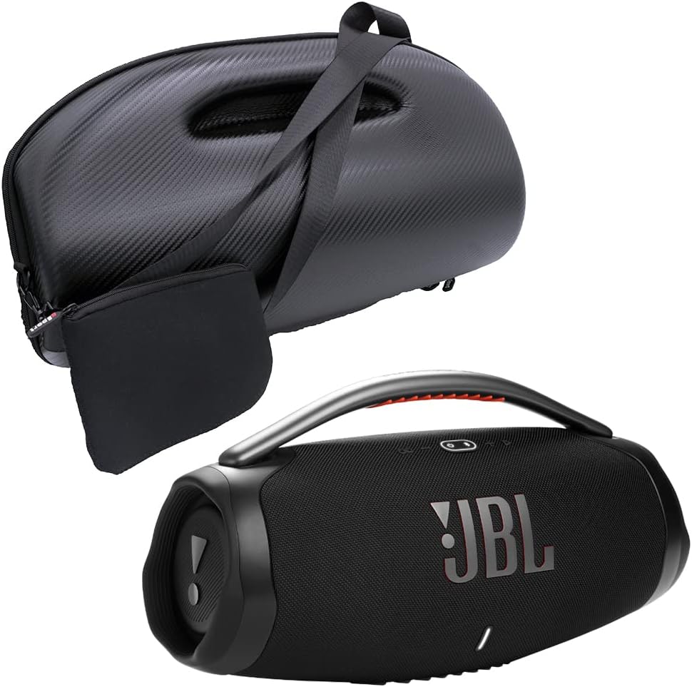 JBL Boombox 3 Waterproof Bluetooth Speaker Bundle with Case