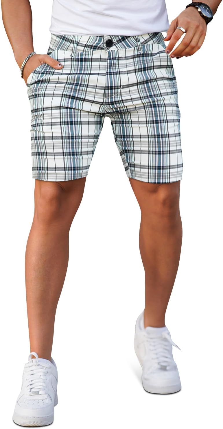 GINGTTO Mens Slim Fit Shorts for Stylish Summer Comfort