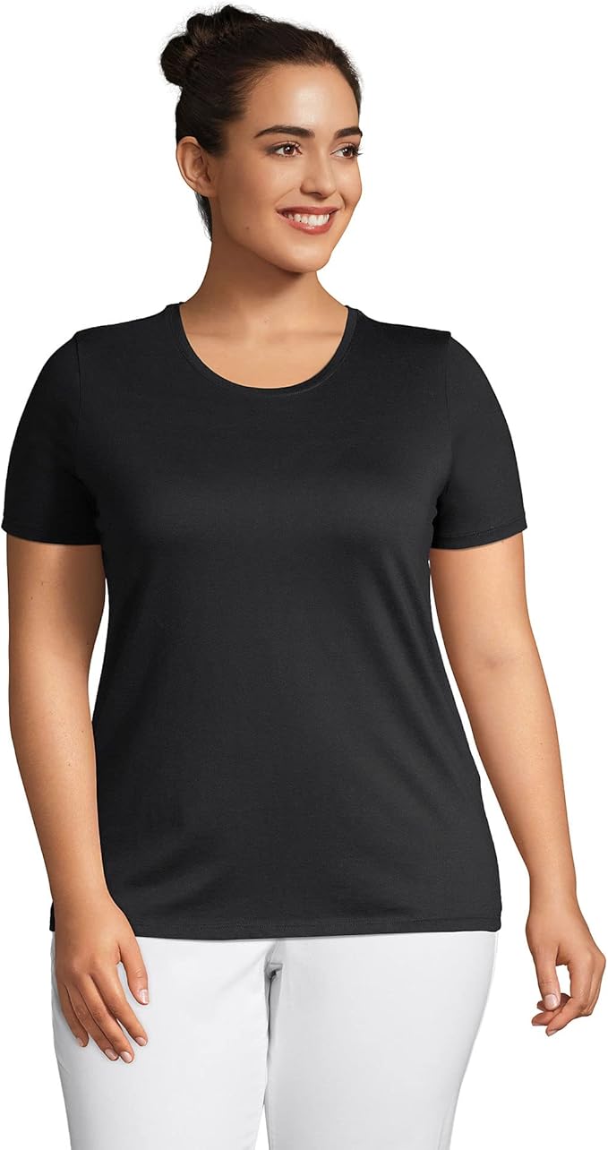 Lands' End Women's Relaxed Supima Cotton Short Sleeve Tee