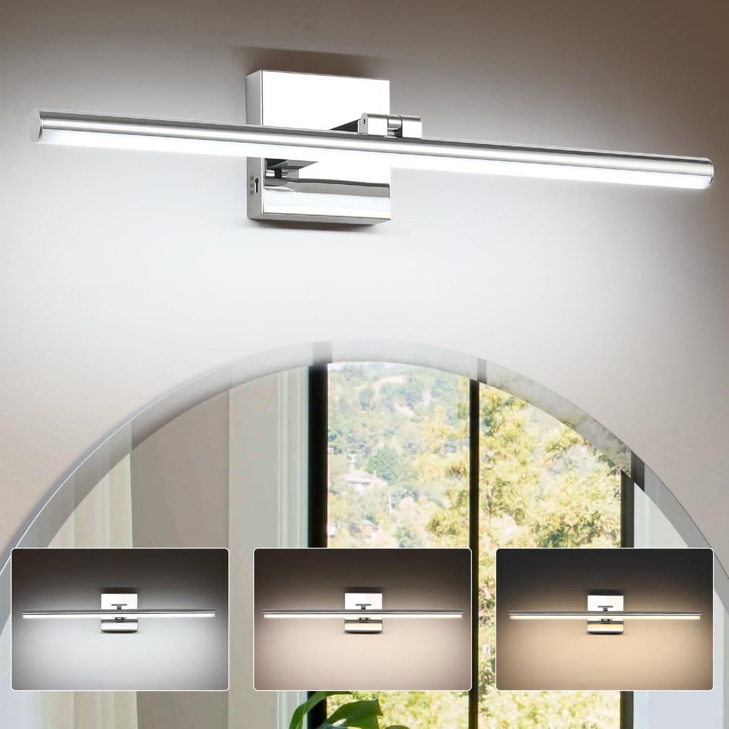 24 Inch LED Bathroom Vanity Light with Adjustable Color Temp