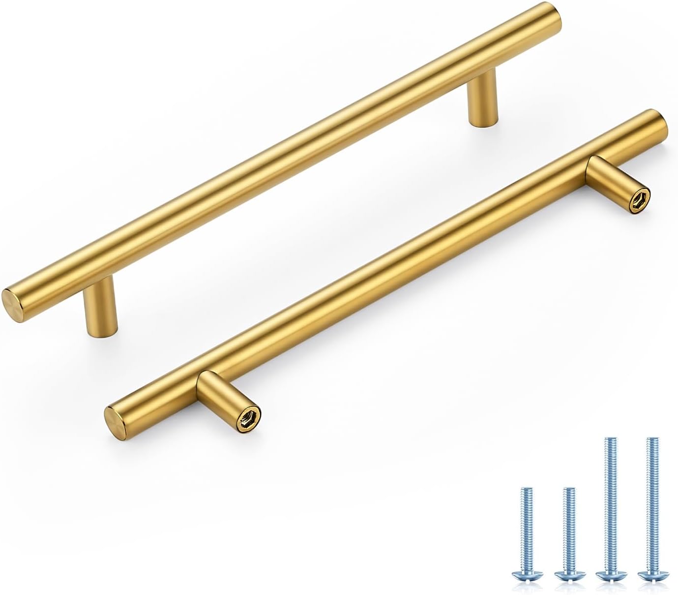 Brushed Brass Cabinet Handles 6-1/4 Inch for Stylish Upgrades