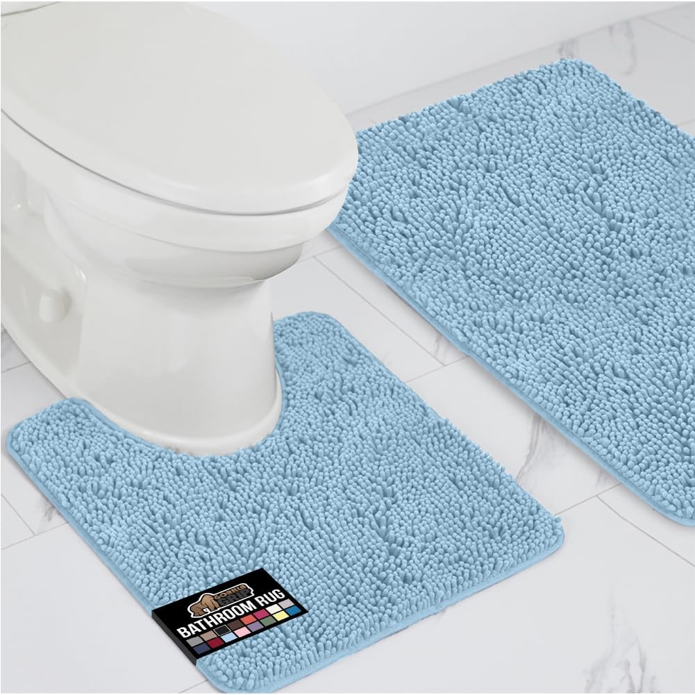 GORILLA GRIP Bathroom Rug Sets for Soft and Cozy Comfort