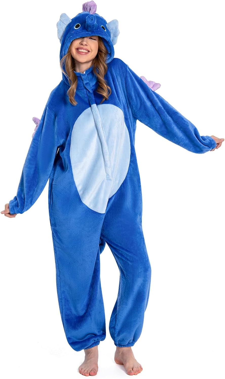 OLAOLA Adult Onesie: Fun Seahorses Animal Costume Pajamas