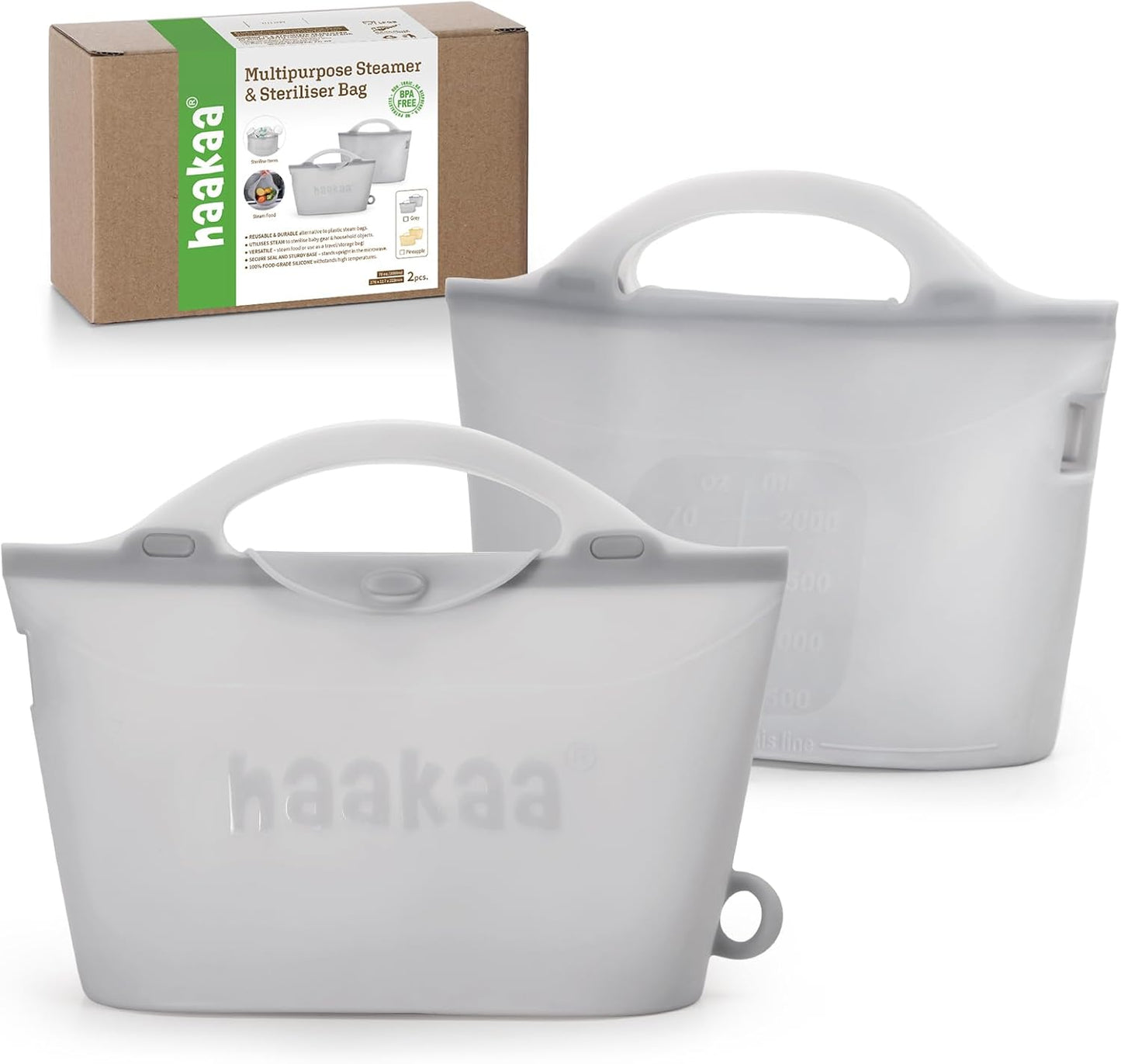 Haakaa Silicone Microwave Steamer & Steriliser Bag for Baby