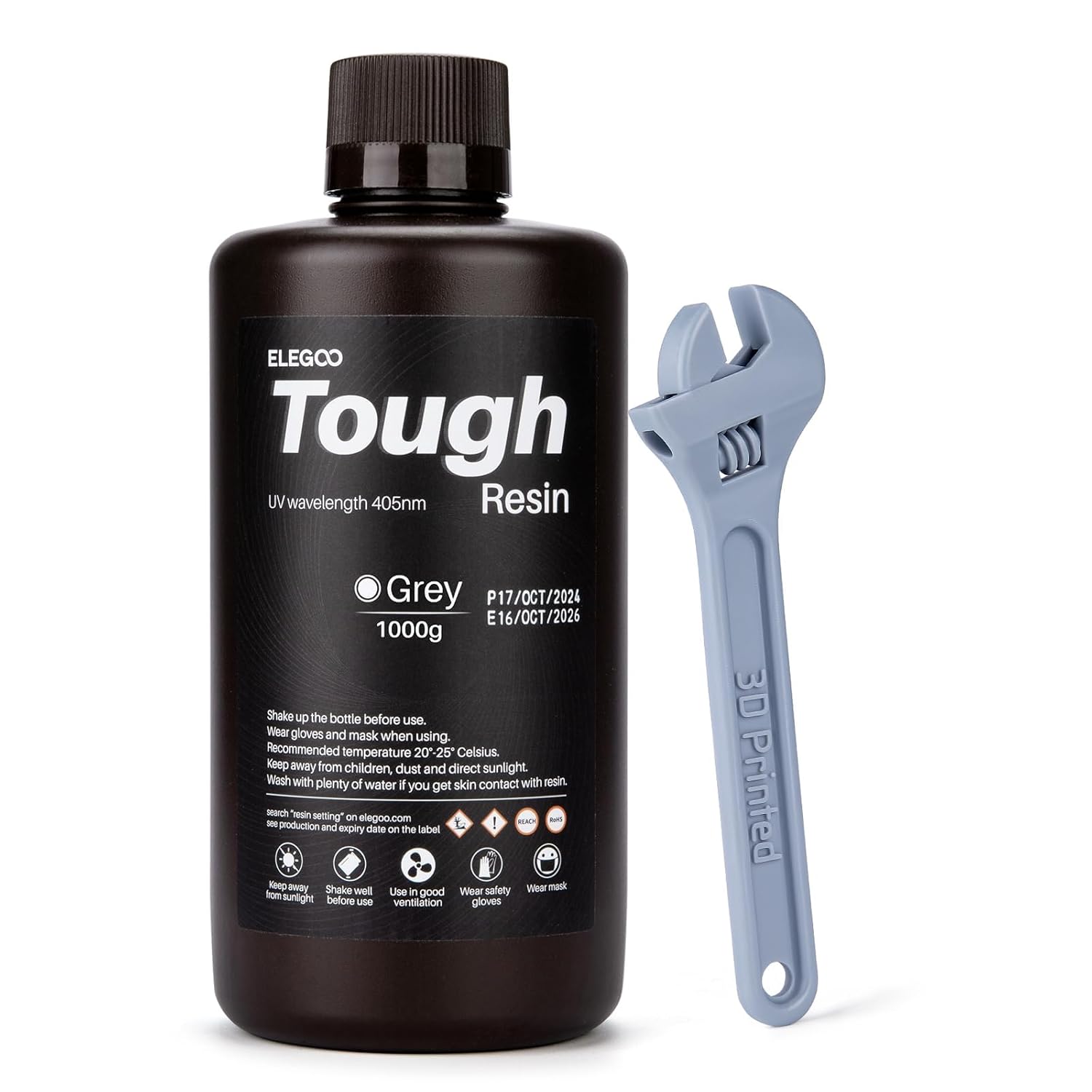 High Hardness ELEGOO Tough Resin 3D Printer - Low Viscosity, Low Shrin ... - Low Stress Resin For Large Format Printing