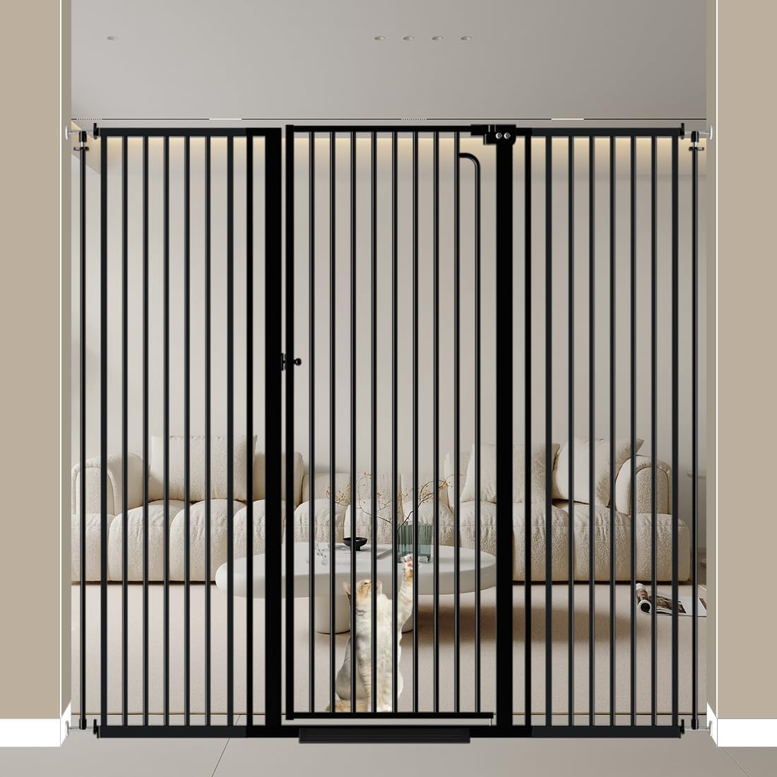 57in Extra Tall Cat Gate for Pets - Safe and Durable Design