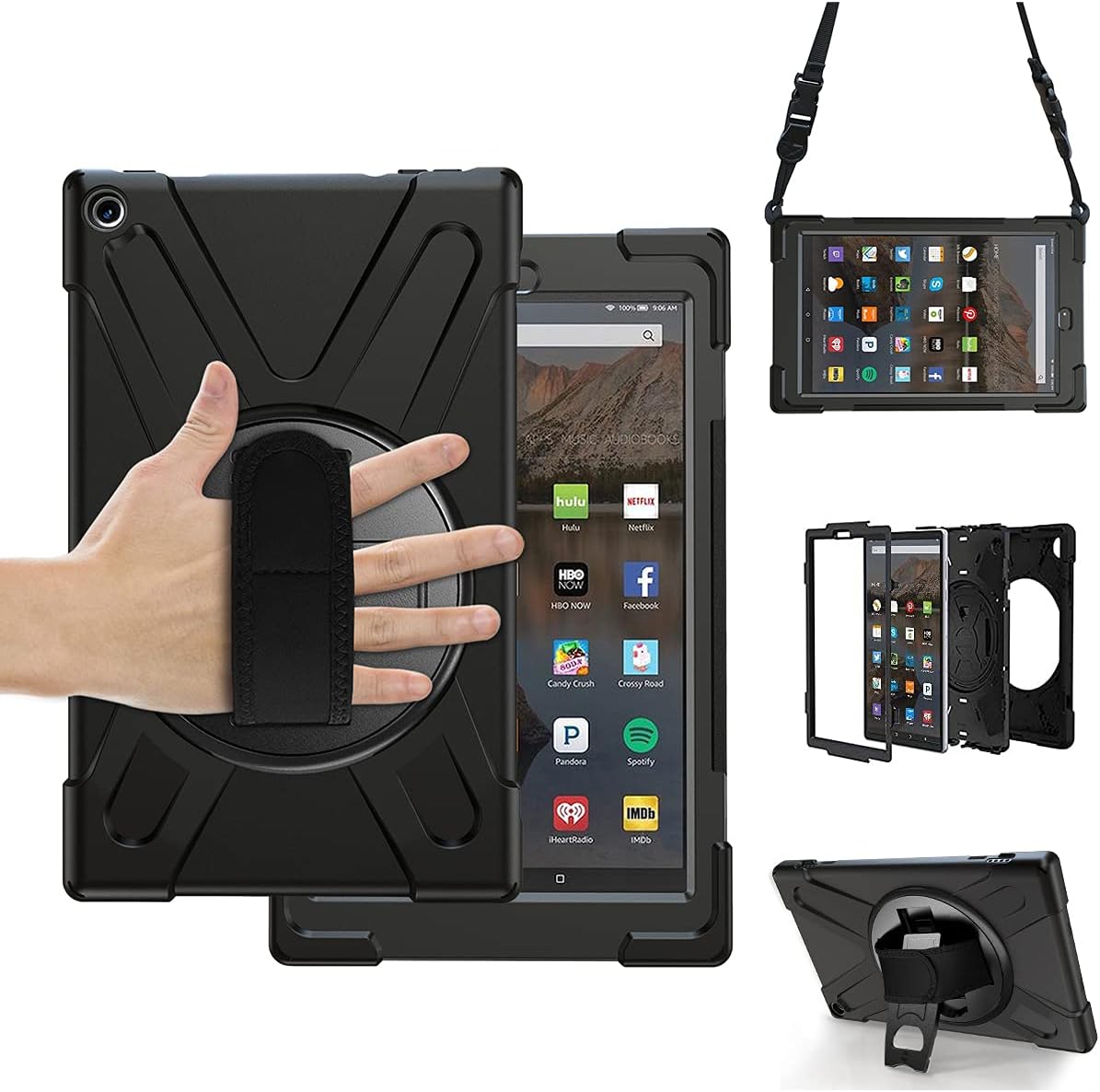 Heavy Duty Shockproof Case for Kindle Fire HD 10 Tablet 2019-2017