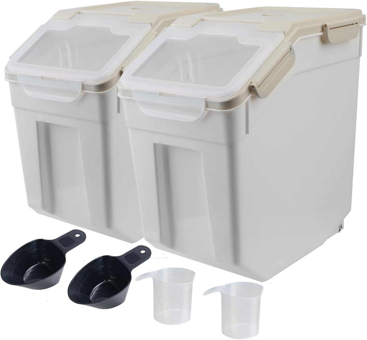 Large Airtight Flour Storage Container Bin 25lb with Wheels