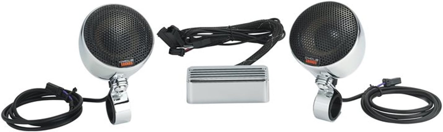 Victory Motorcycle Chrome Handlebar Speakers Kit for Riders