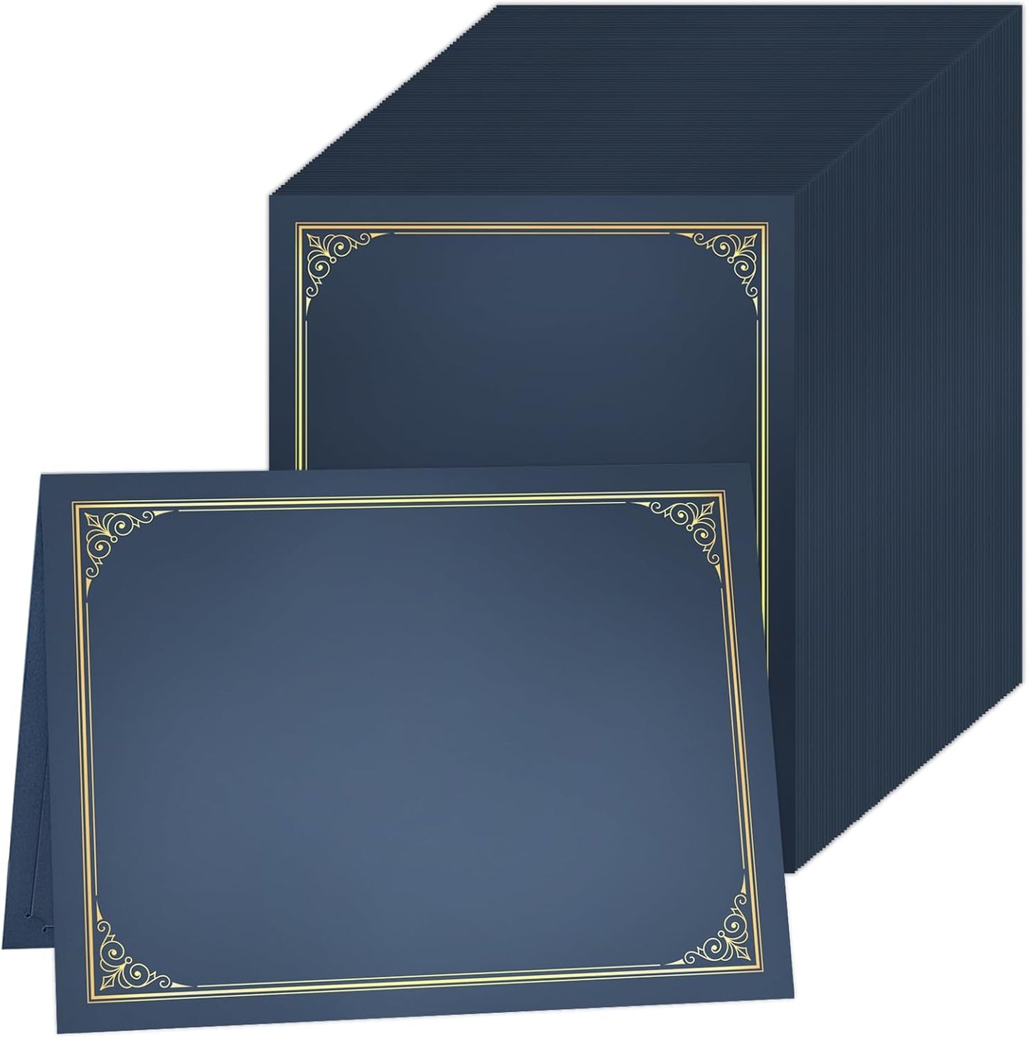 SUNEE Certificate Holders with Gold Foil Border for Documents