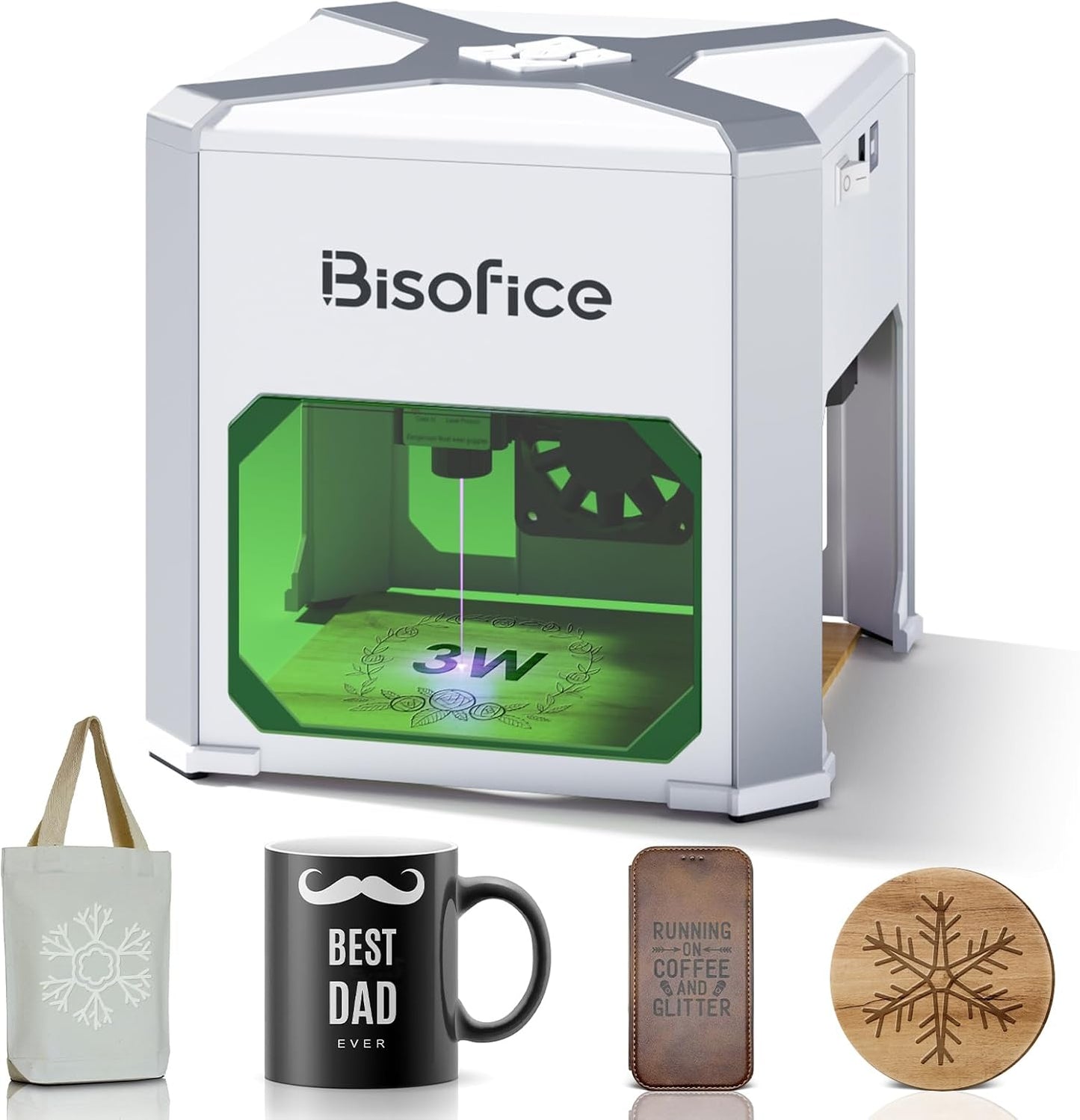 Bisofice K6 Mini Laser Engraving Machine for DIY Projects