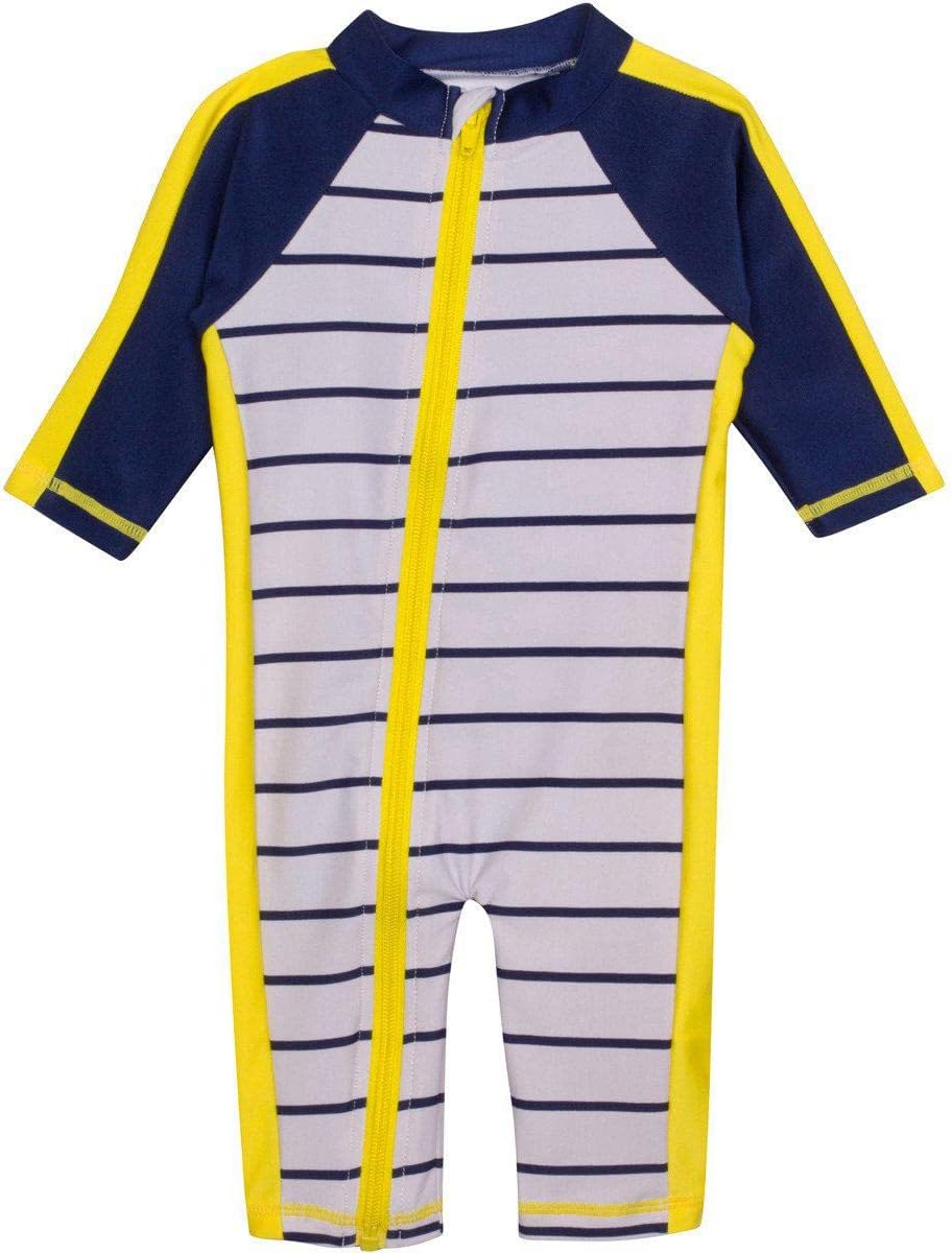 SwimZip Boys' Long-Sleeve UPF 50+ Swimsuit for Sun Safety