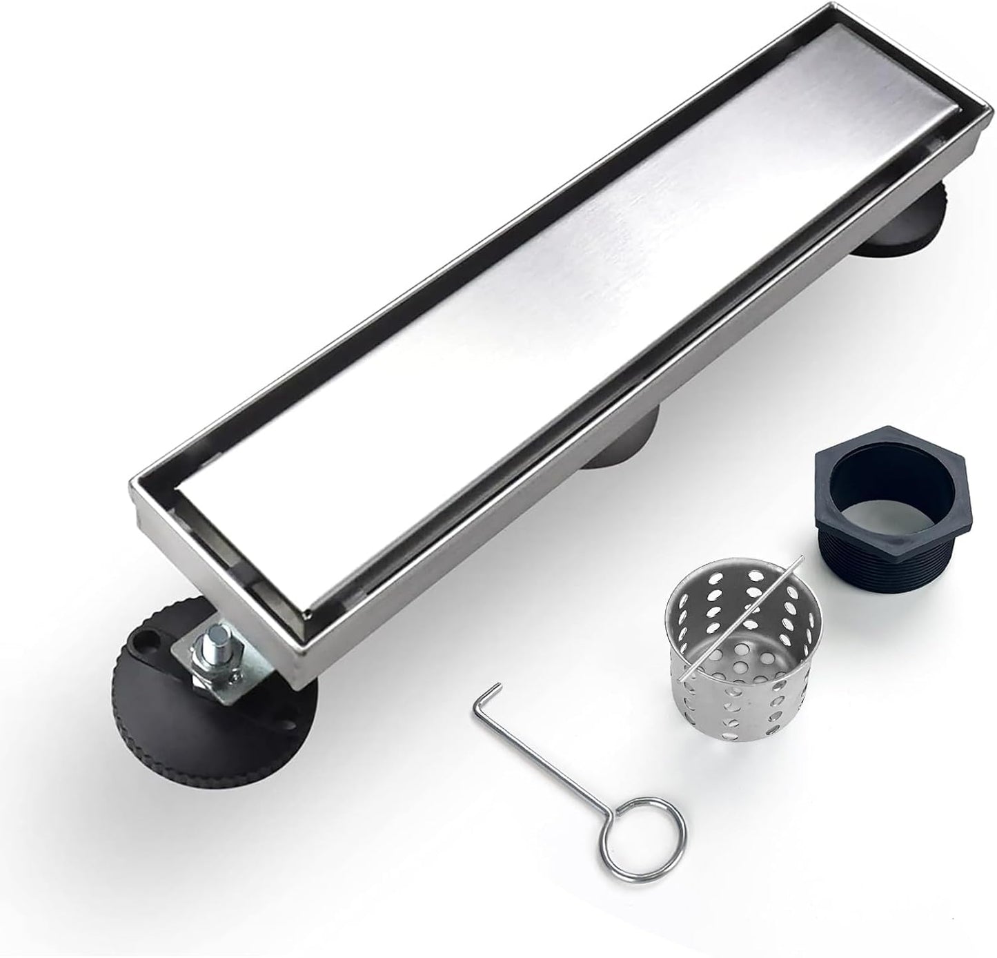 Elefloom Linear Shower Drain 12 inch with Tile Insert Panel