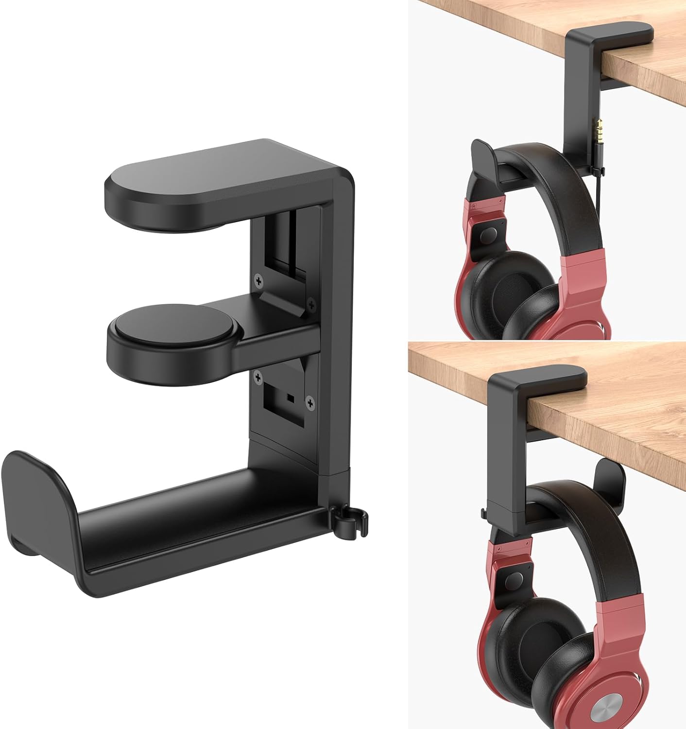 360 Swivel Headphone Stand - Space-Saving Organizer