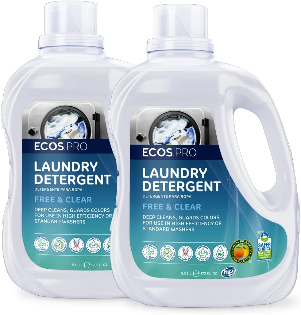 ECOS PRO Liquid Laundry Detergent for Commercial Use, 2 Ct