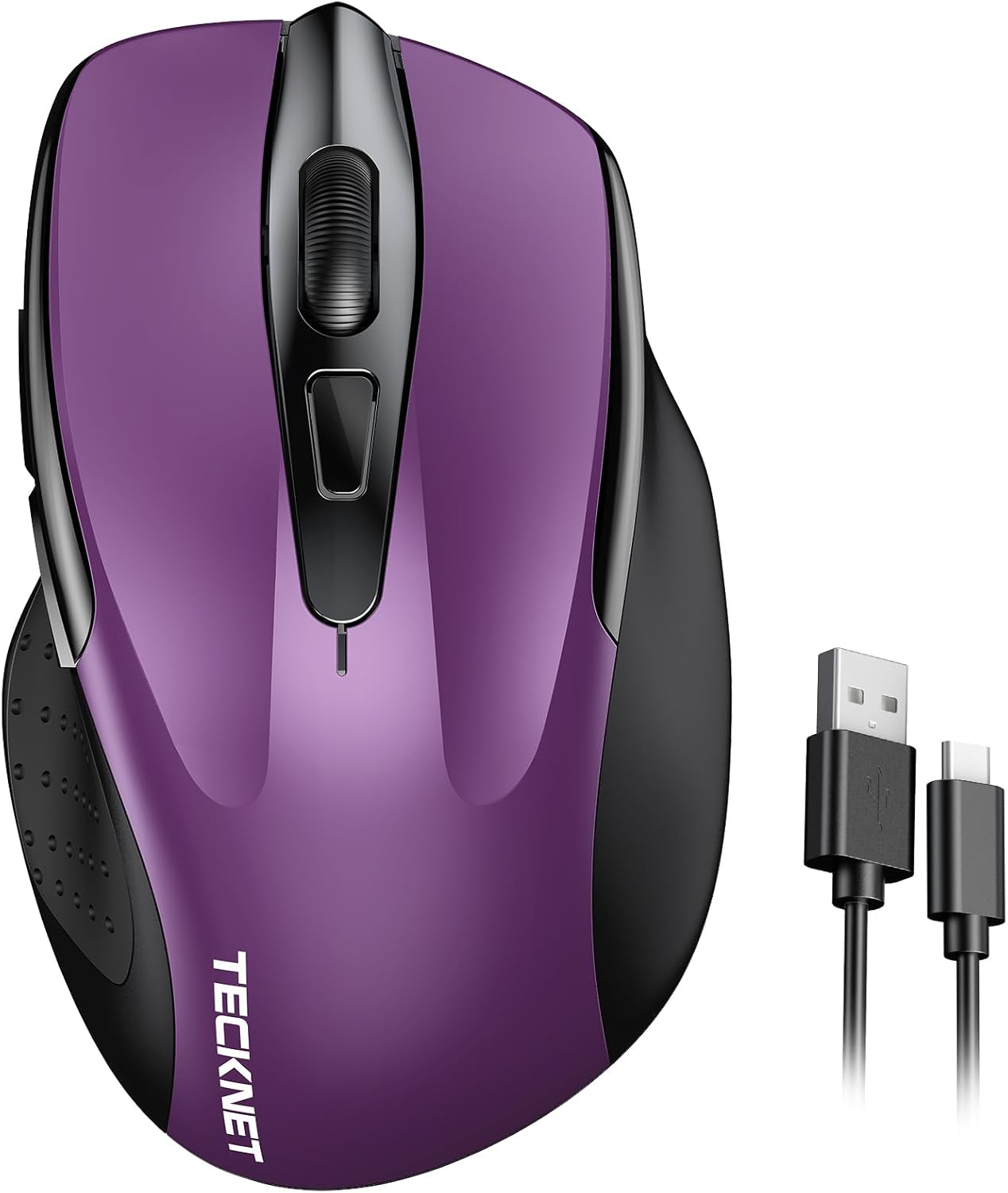 TECKNET Rechargeable Wireless Mouse - Quiet Click, Ergonomic Design