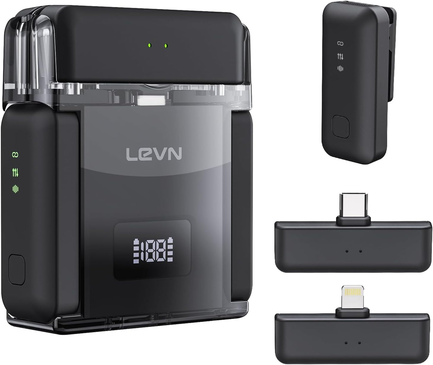 LEVN Wireless Lavalier Microphones for iPhone and Android