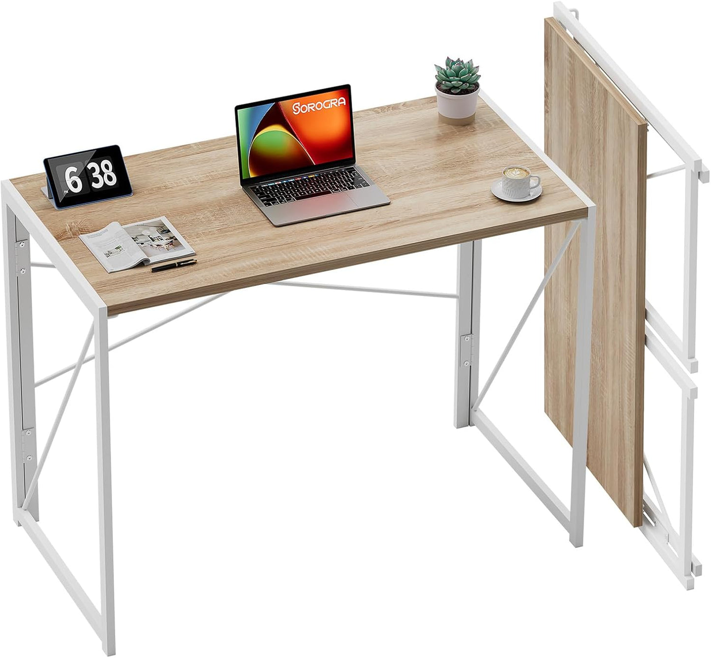 Coavas 31.5 Folding Desk - Space-Saving Table for Home Office
