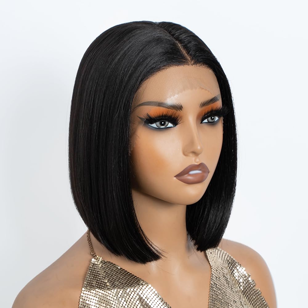 NOBLE Lace Front Wigs for Women - Dark Brown Bob Style
