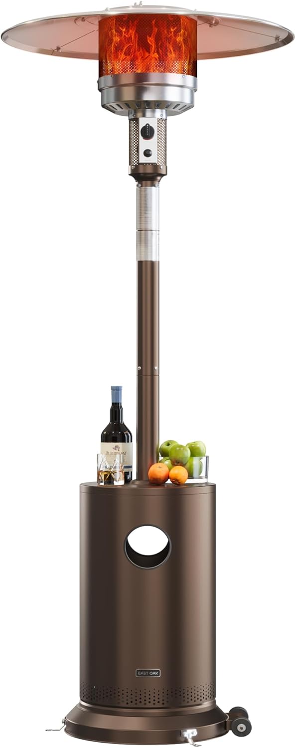 Premium 50,000 BTU Patio Heater - Double-Layer Stainless Steel Burner