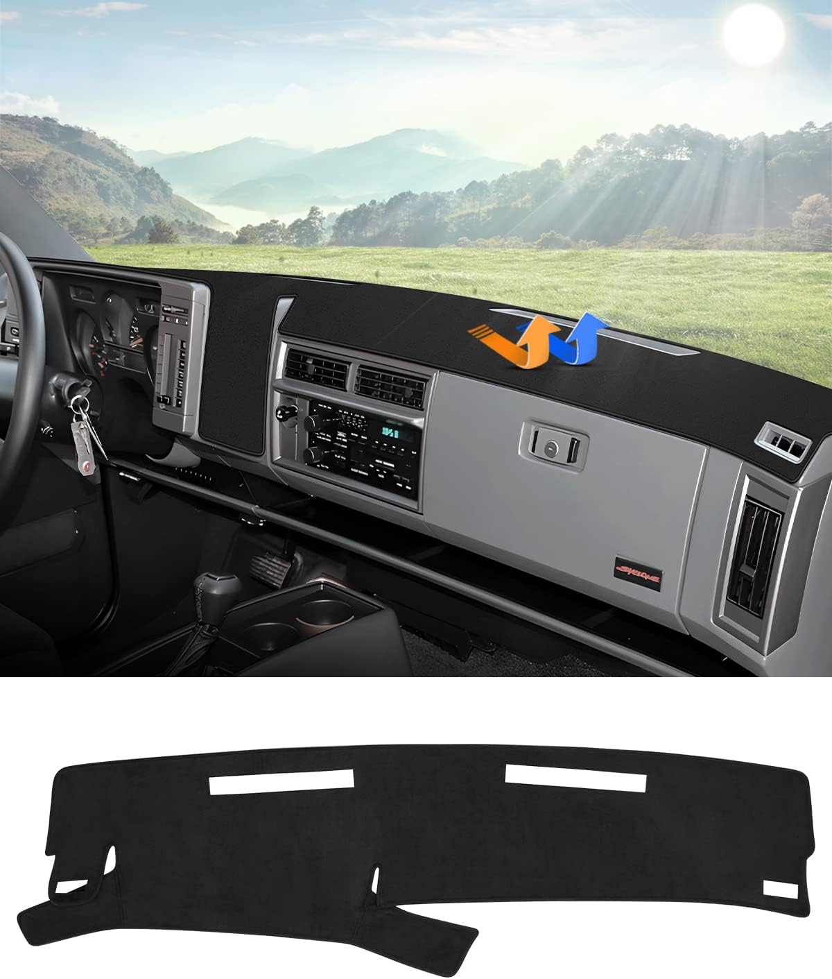 Custom Fit Dashboard Cover Mat for 1986-1993 Chevy S10 Blazer