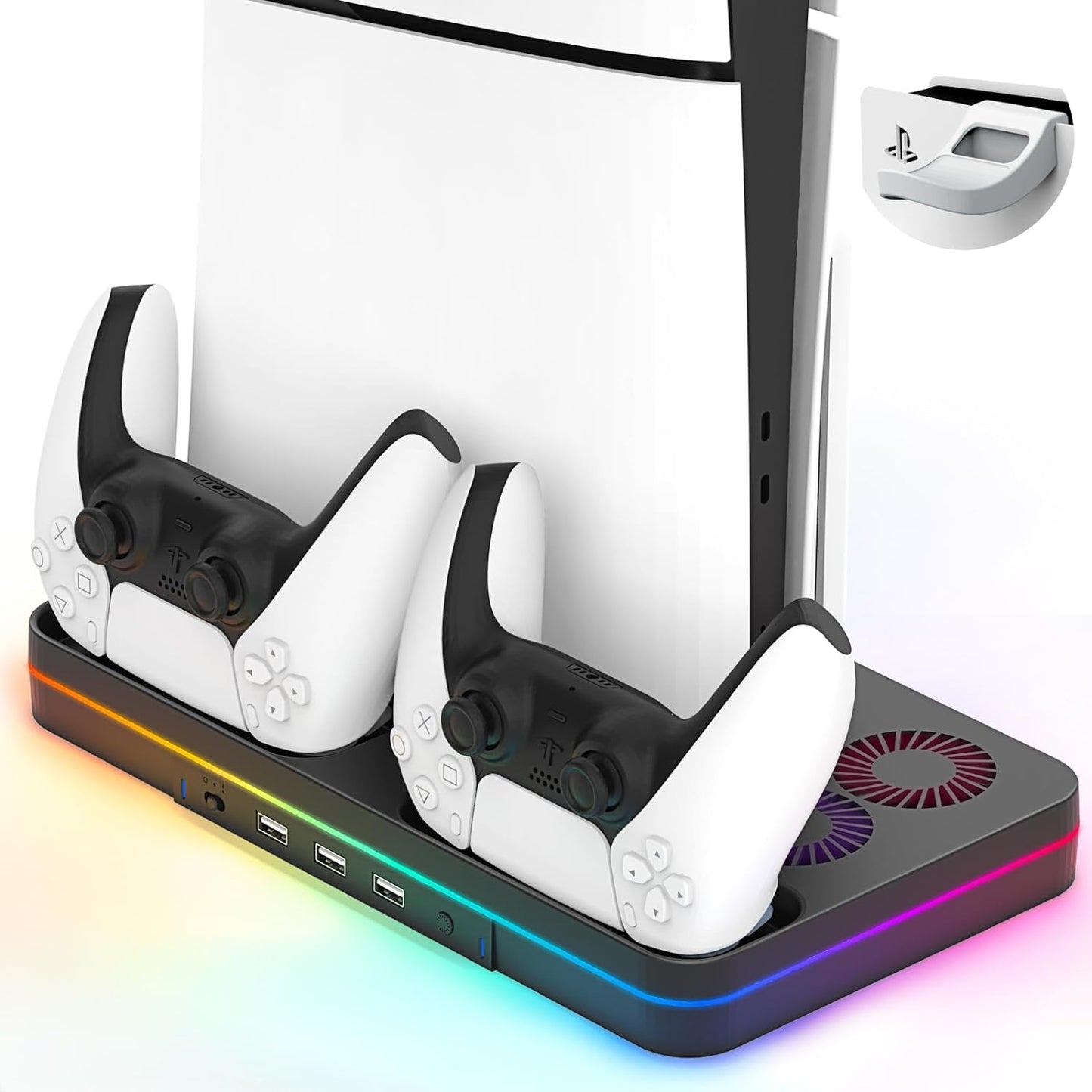 PS5 Slim Cooling Station with Dual Fans & Charging
