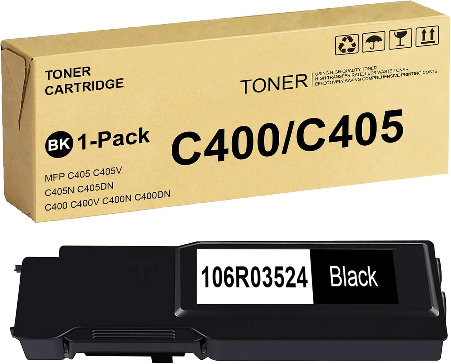 C400 C405 Black Toner Cartridge 106R03524 for High Yield Printing