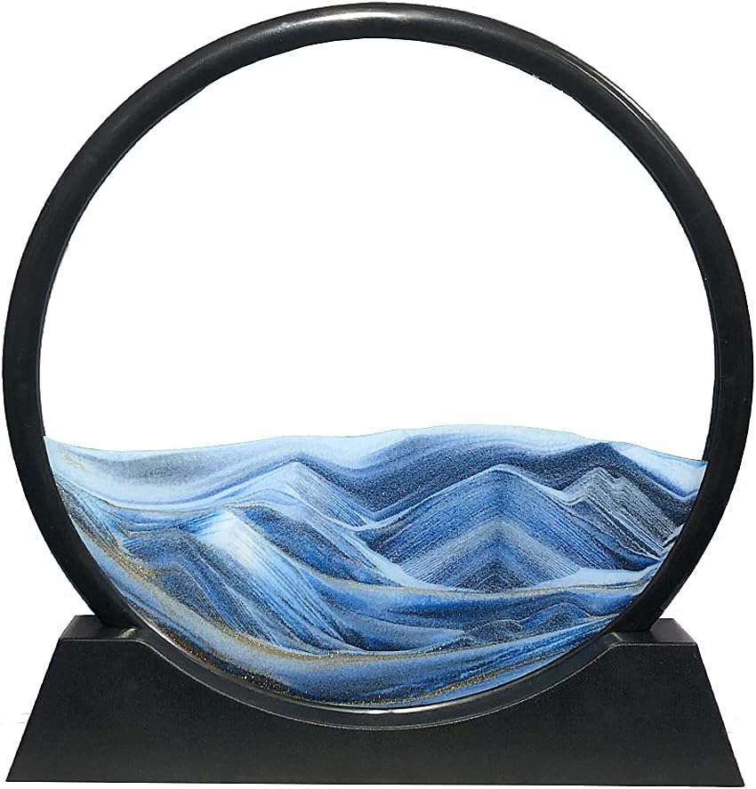 Aoderun Moving Sand Art Picture for Relaxing Home Office Decor