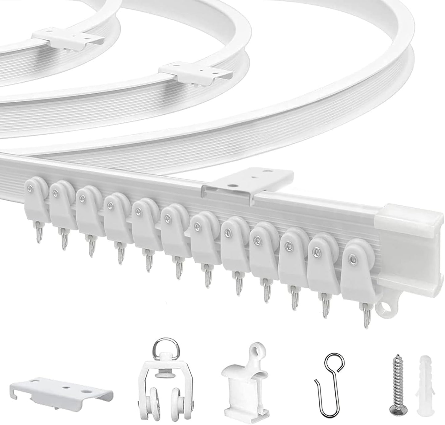 9.8ft Flexible Ceiling Curtain Track - Easy Installation