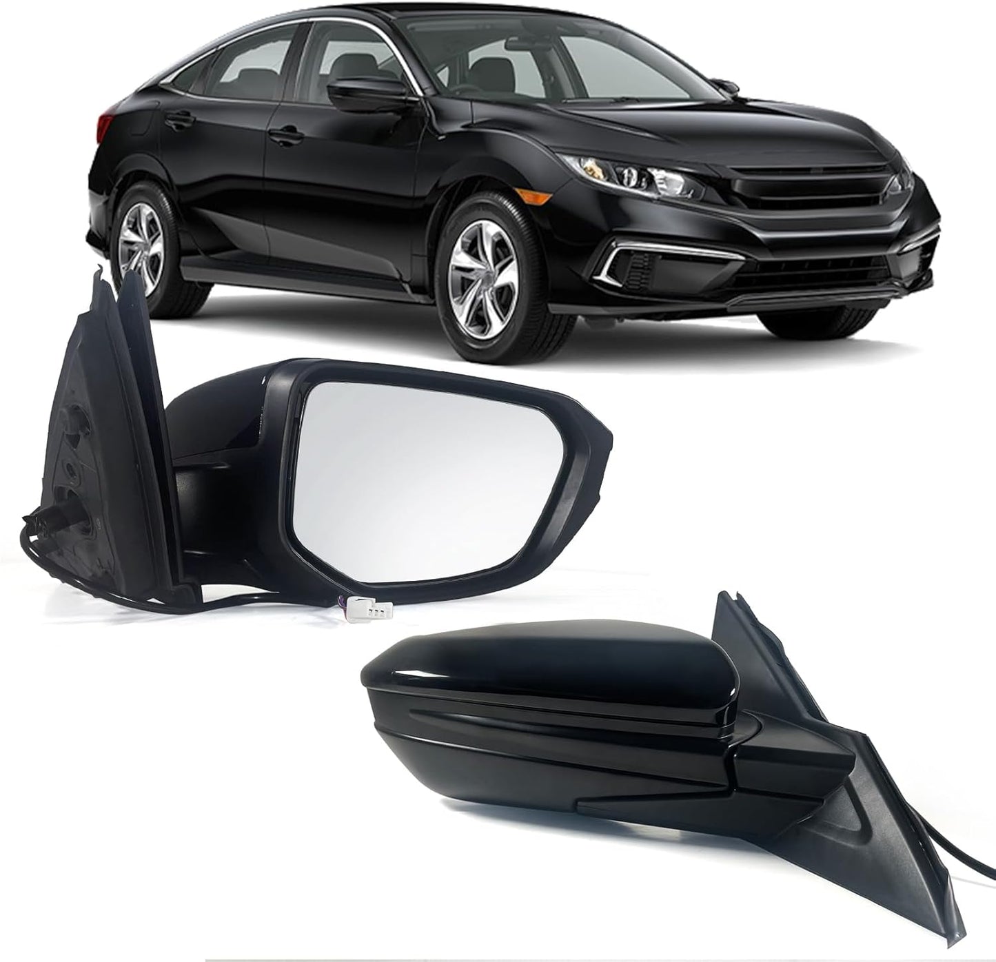 Right Passenger Side Door Mirror for 2016-2021 Honda Civic LX SE