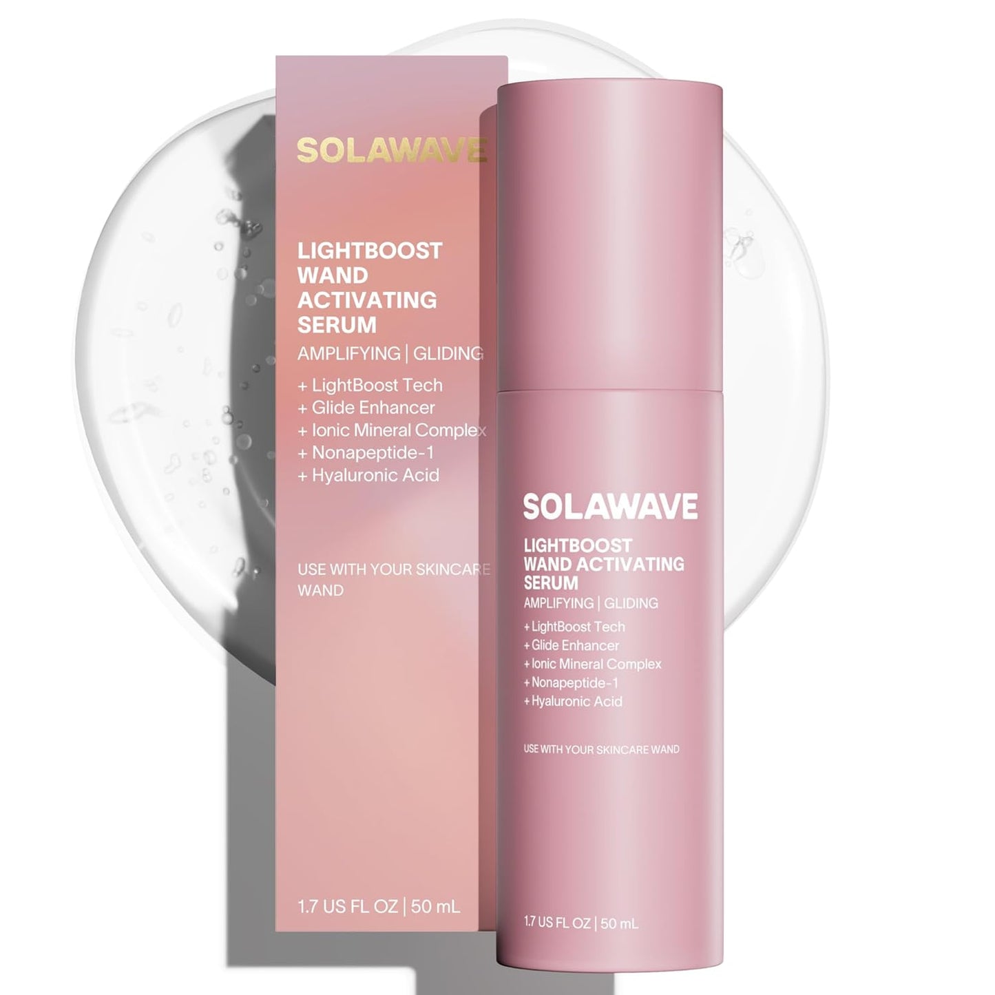 Solawave LightBoost Red Light Therapy Wand Serum for Radiance