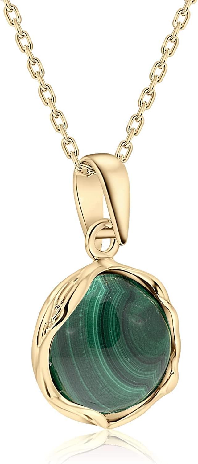 14K Gemstone Necklace Gold Plated for Women - Elegant Jewelry