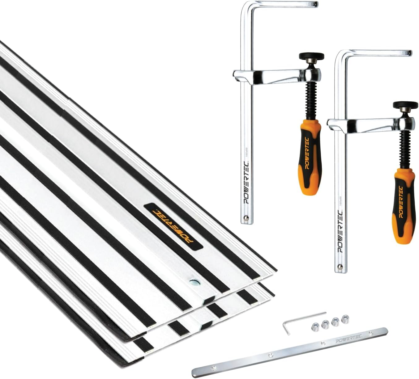 POWERTEC 110 Track Saw Guide Kit for Precision Woodworking