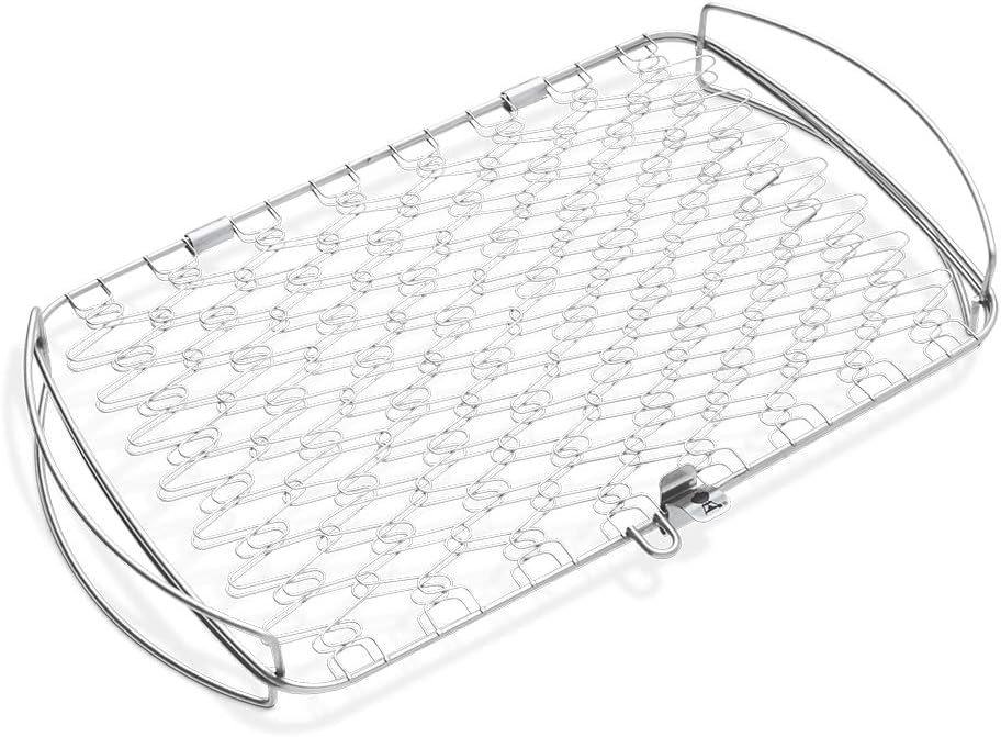 Weber Large Fish Basket for Grilling Delicate Foods Easily