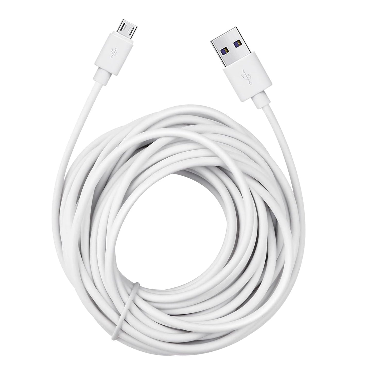 25 ft Long White USB Extension Cable for Cameras & Oculus Go