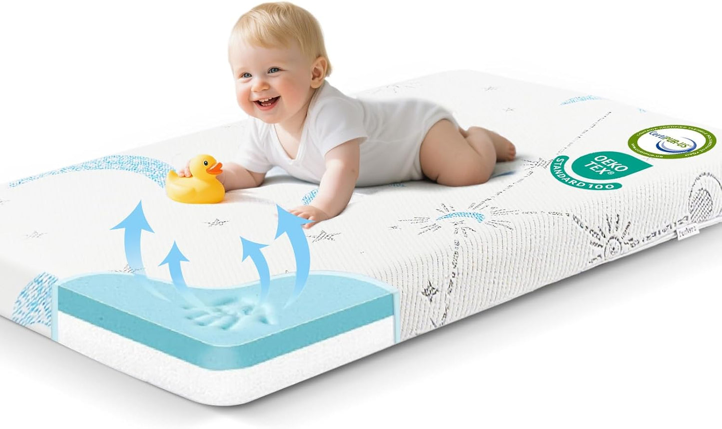 Pack and Play Mattress Pad with Dual Firmness for Babies