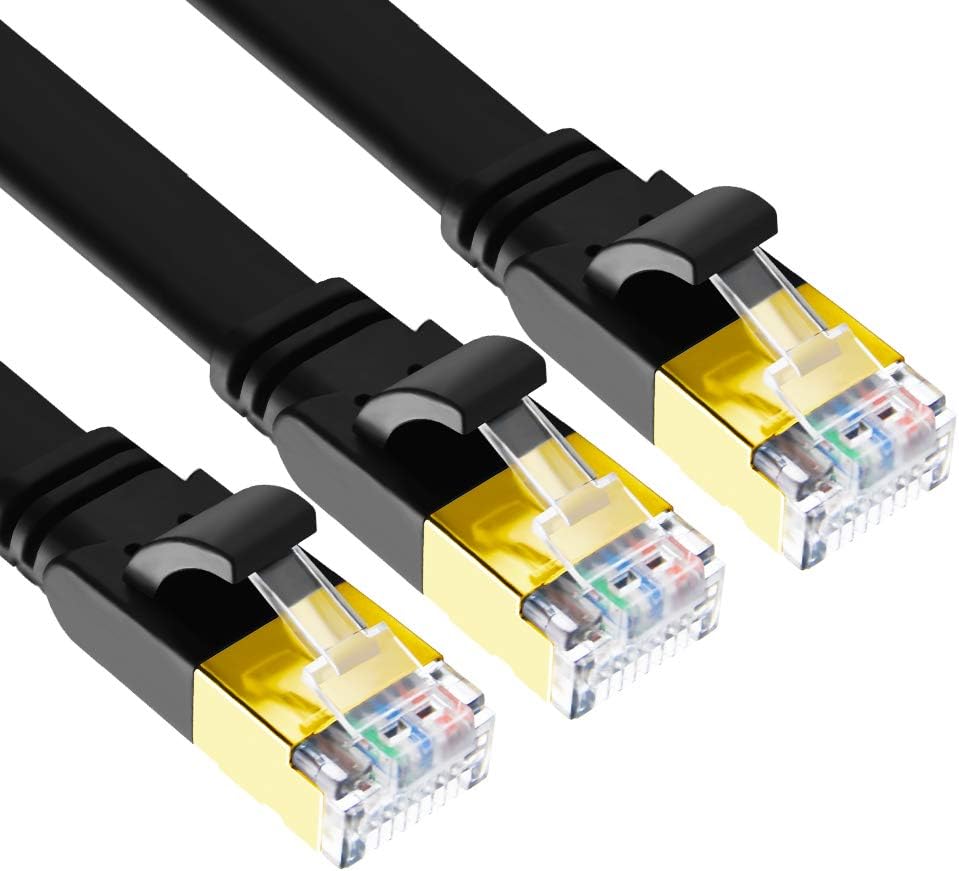 Ultra-Fast CAT8 Ethernet Cable Trio - 40Gbps Speed!