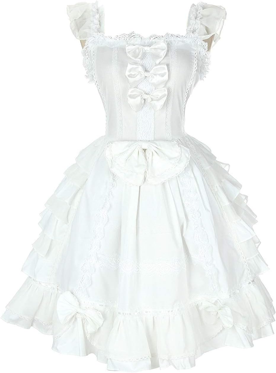 Girls Sweet Lolita Dress with Lace Court Skirts for Cosplay