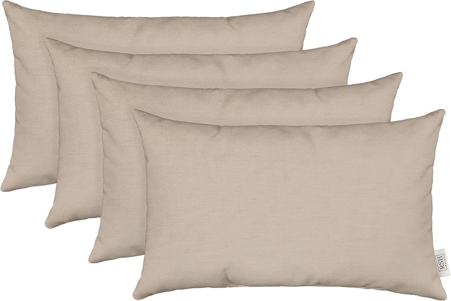RSH Decor Sunbrella Jumbo Lumbar Pillow Covers Set of 4