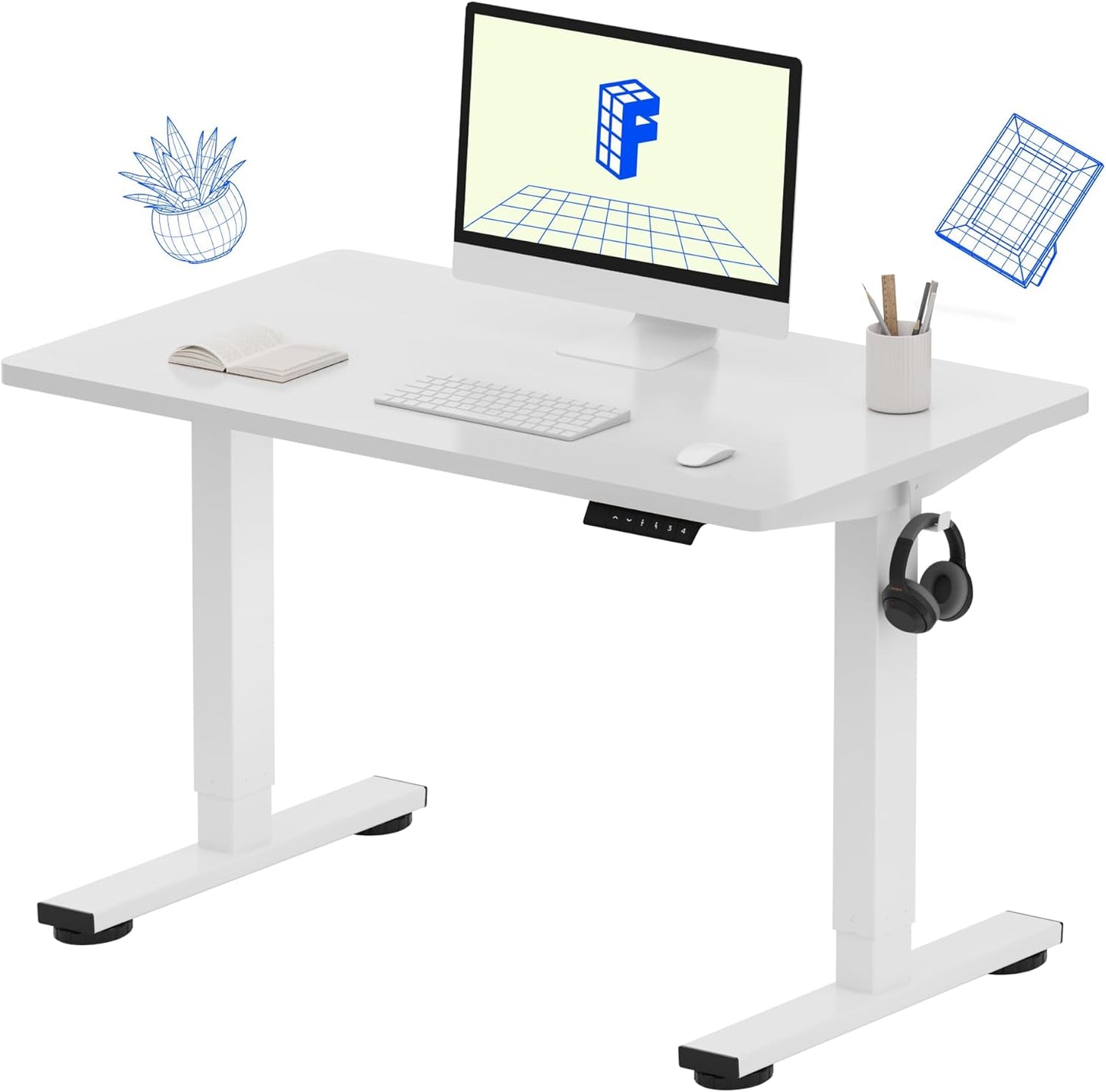 FLEXISPOT One-Piece Small Standing Desk: Adjustable & Space-Saving