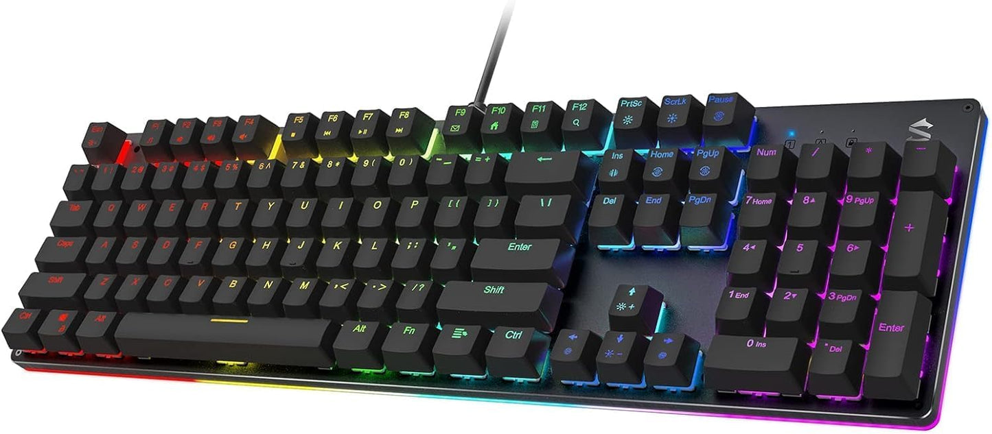 Black Shark RGB Mechanical Gaming Keyboard with Red Switches