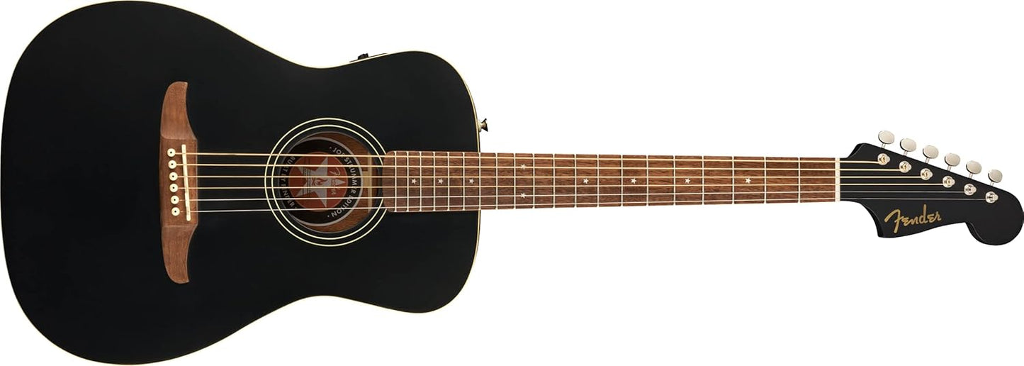 Fender Joe Strummer Campfire Acoustic Guitar - Matte Black, 2-Year Warranty