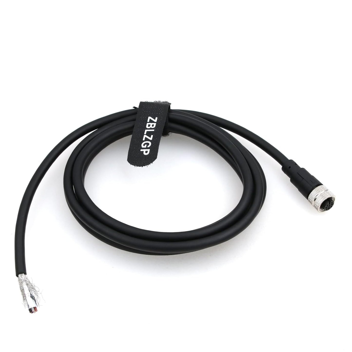 M12 5-Pin A-Coded Female to Wire Cable for High-Pressure Washdown