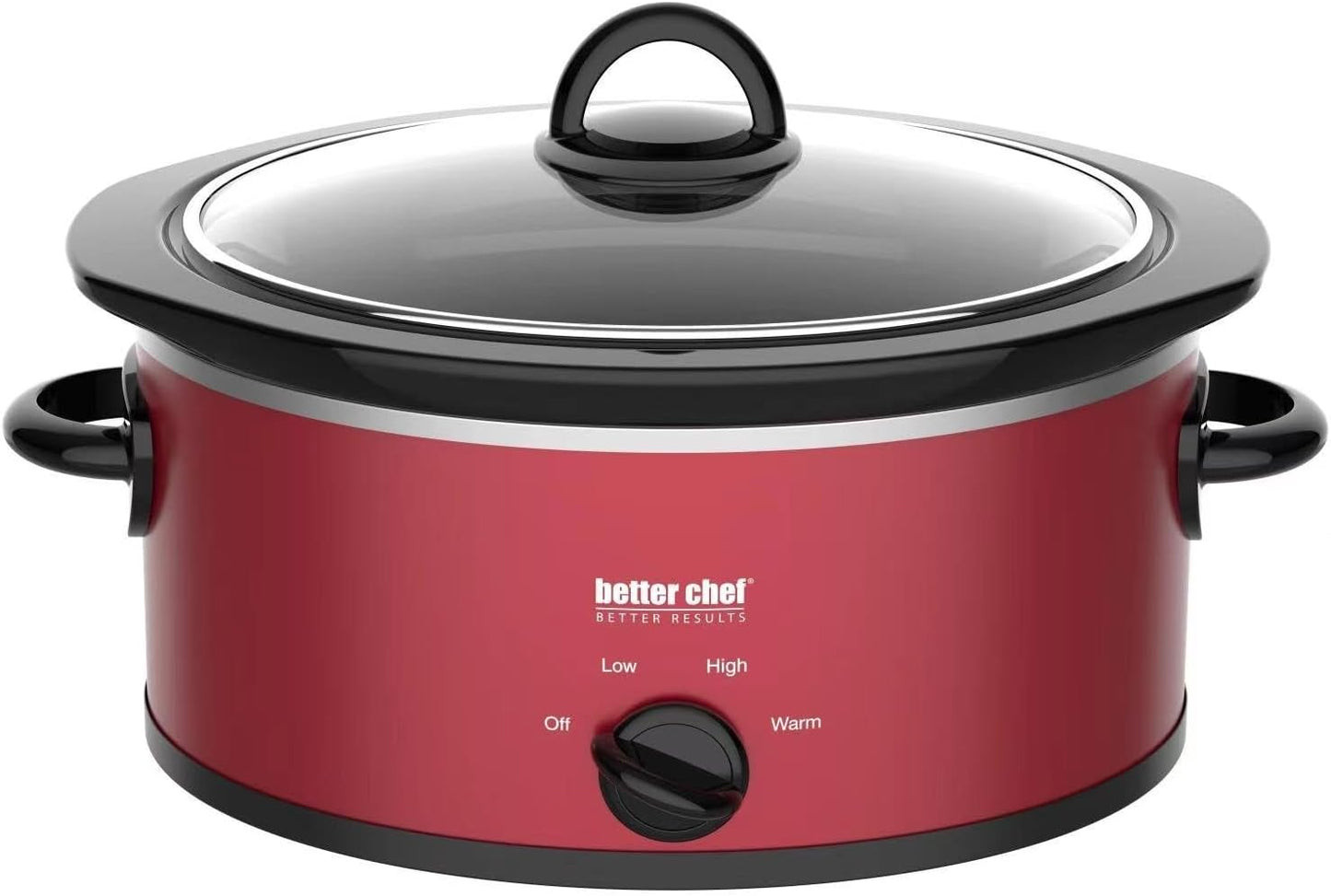 Better Chef Oval Slow Cooker with 3-Quart Capacity and Glass Lid